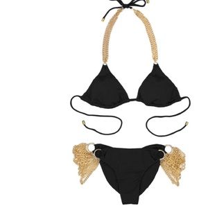 Beachbunny Black and Gold Ball and Chain swimsuit